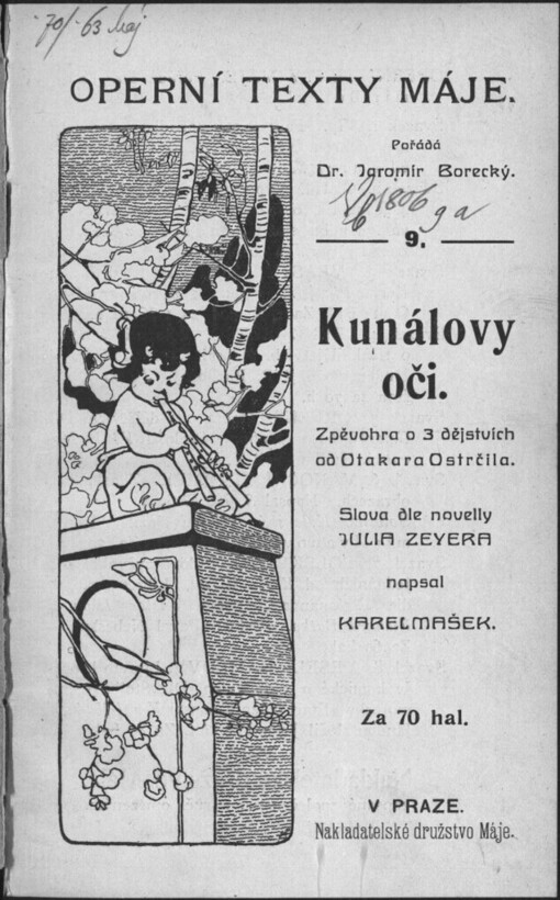 Kunálovy oči :Zpěvohra o 3 dějstvích