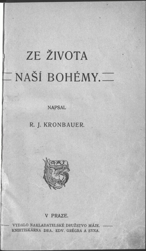 Ze života naší bohémy