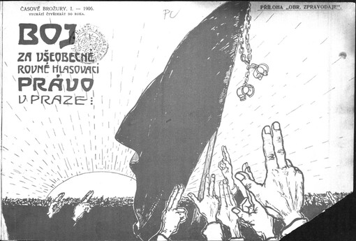 Boj za všeobecné, rovné hlasovací právo v Praze: Dle 47 fotografických momentních snímků : Ve dnech 10. října a 5. 8. a 28. listopadu 1905
