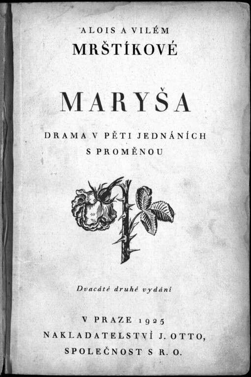 Maryša: drama v pěti jednáních s proměnou