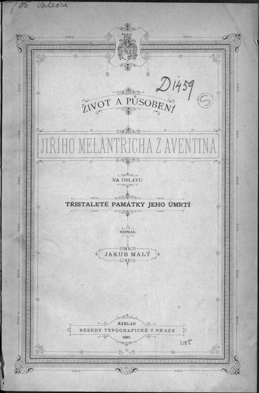 Život a působení Jiřího Melantricha z Aventina