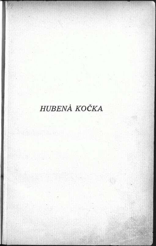 Hubená kočka: novella