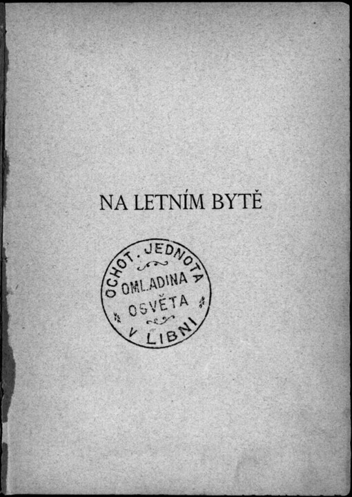 Na letním bytě: veselohra o třech jednáních