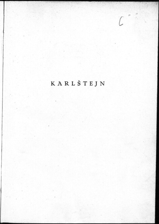 Karlštejn: libretto o třech dějstvích