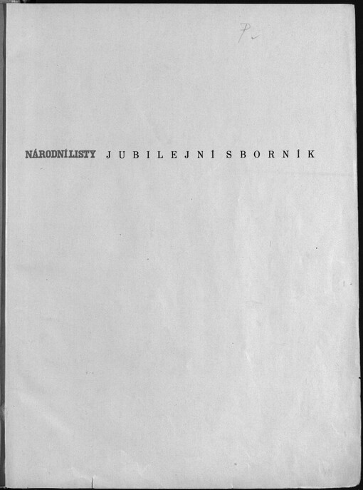 Národní listy: Jubilejní sborník 1861-1941