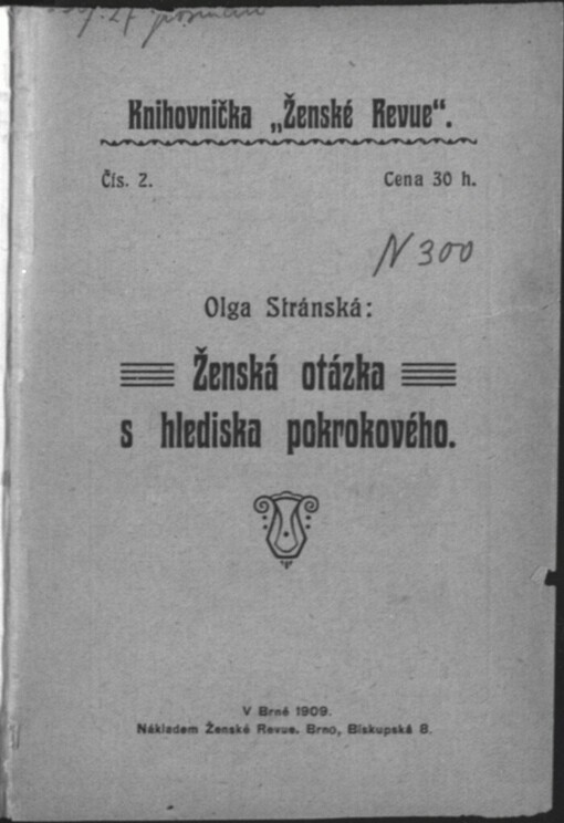 Ženská otázka s hlediska pokrokového