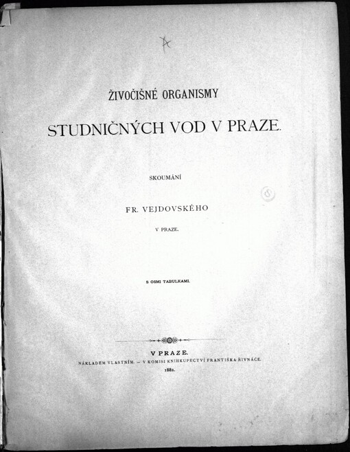 Živočišné organismy studničných vod v Praze