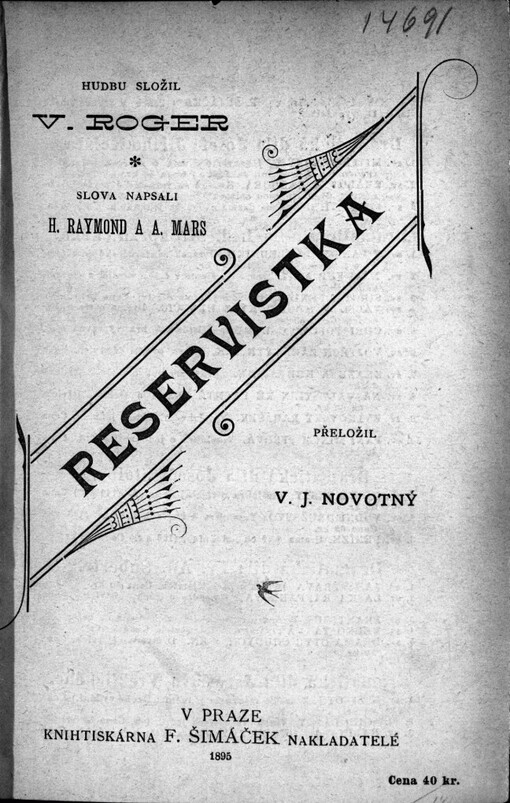 Reservistka: (Les 28 jours de Clairette) : vaudeville-operetta o čtyřech jednáních