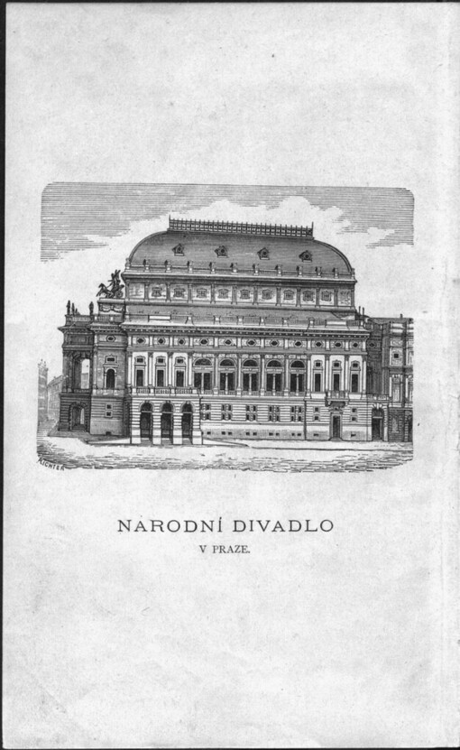 Upomínka na slavnostní otevření Národního divadla