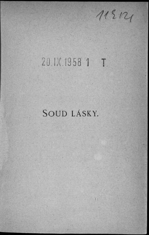 Soud lásky: veselohra o třech jednáních