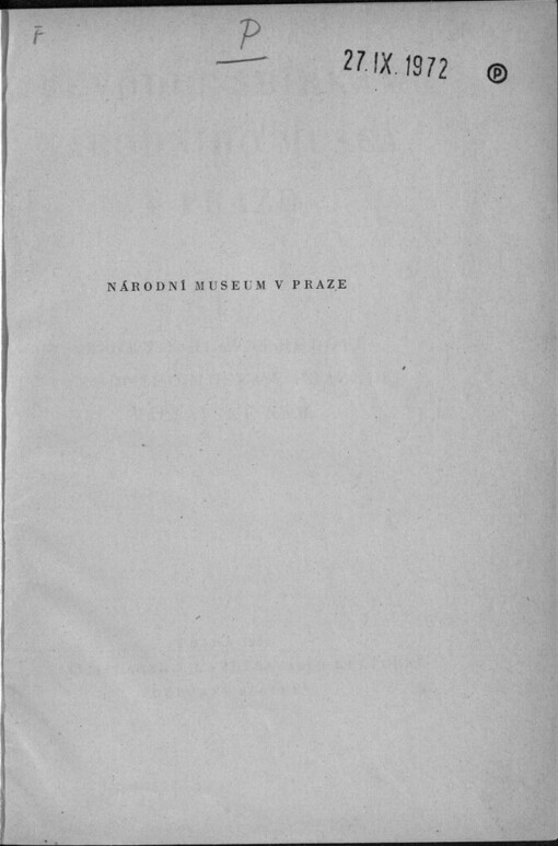 Průvodce sbírkami Národního musea v Praze: Sbírky v hlavní budově Národního musea v Praze II., Václavské nám