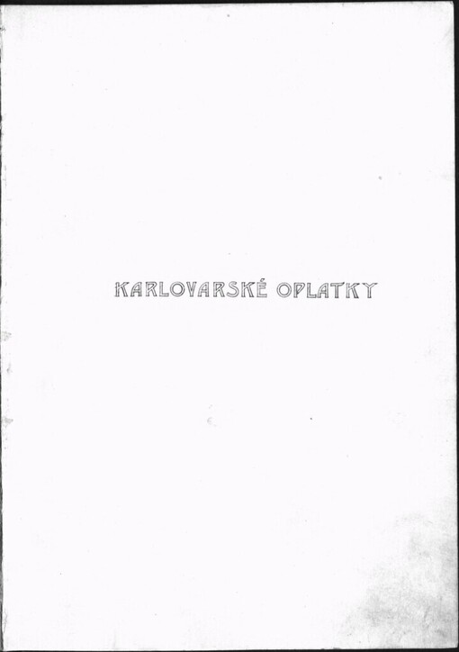 Karlovarské oplatky: humoresky