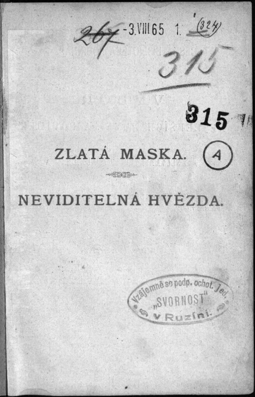 Zlatá maska. Neviditelná hvězda