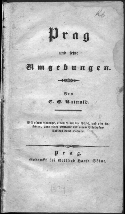 Prag und seine Umgebungen, 1831