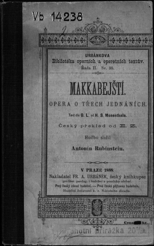 Makkabejští: opera o třech jednáních