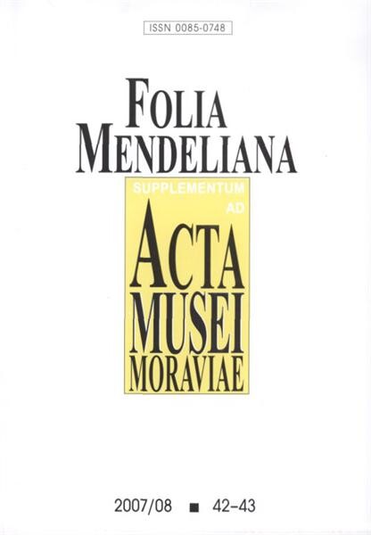 Folia Mendeliana : supplementum ad Acta Musei Moraviae, Scientiae naturales