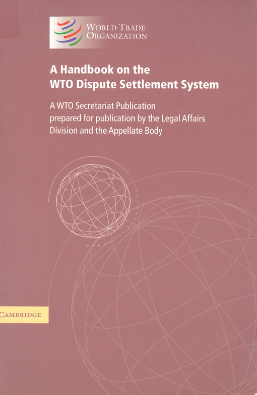 A handbook on the WTO dispute settlement system
