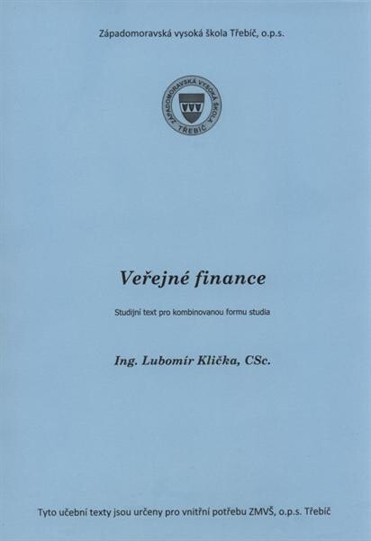 Veřejné finance : učební texty