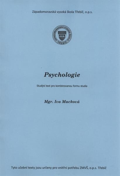 Psychologie :studijní opora disciplíny 