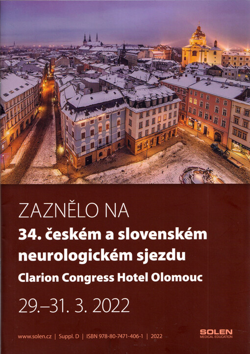 Zaznělo na 34. českém a slovenském neurologickém sjezdu : Clarion Congress Hotel Olomouc, 29.-31.3.2022
