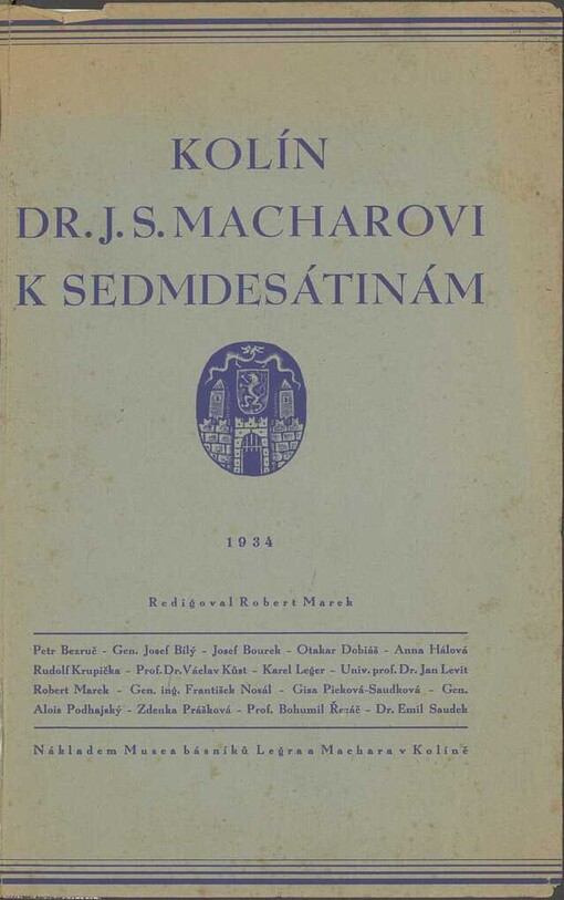 Kolín dr. J.S. Macharovi k sedmdesátinám