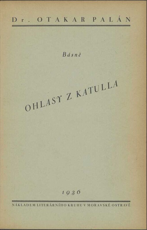 Ohlasy z Katulla: básně