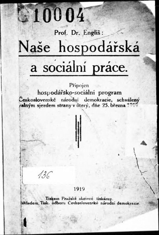Naše hospodářská a sociální práce.