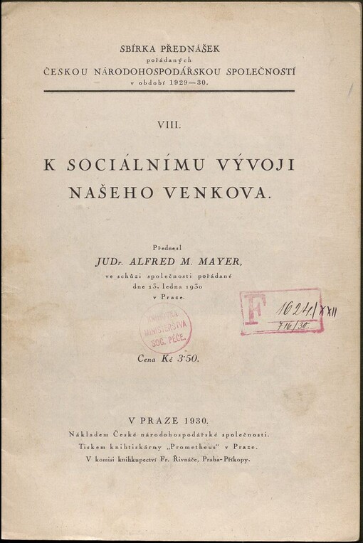 K sociálnímu vývoji našeho venkova