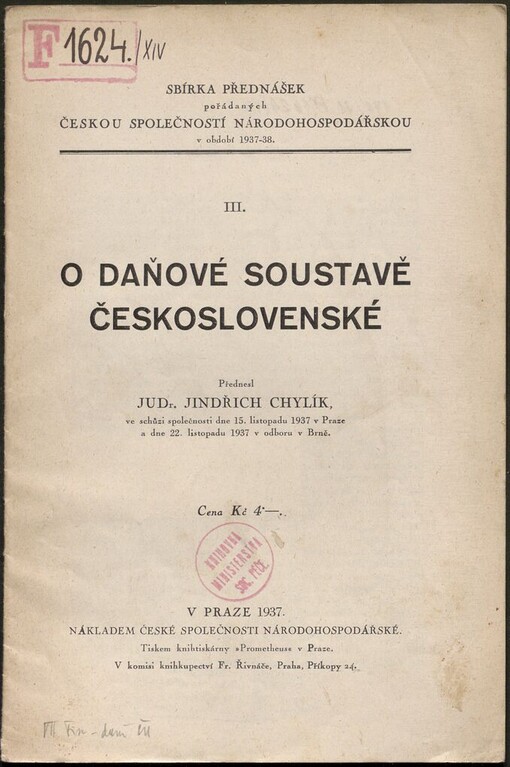 O daňové soustavě československé