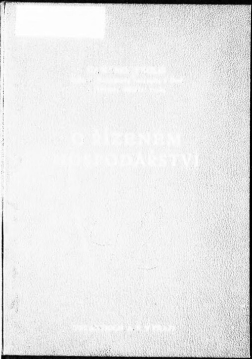 O řízeném hospodářství