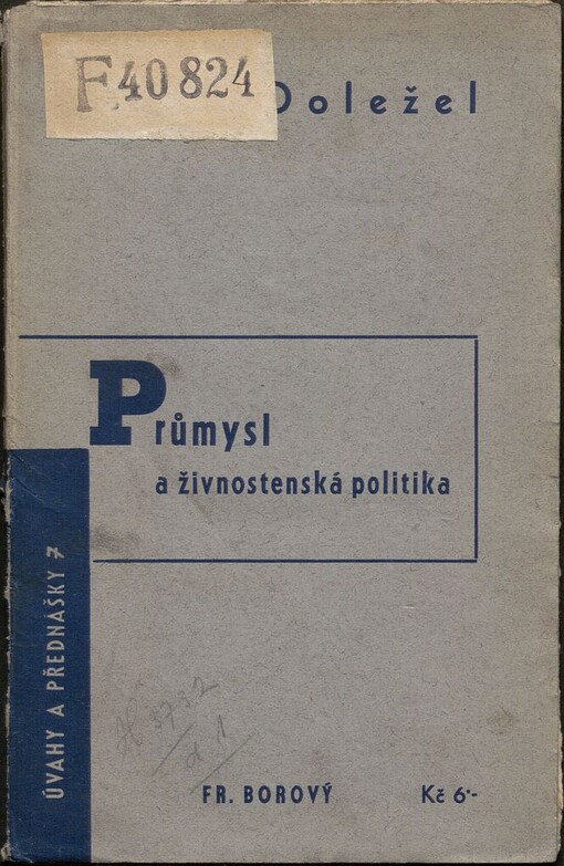 Průmysl a živnostenská politika