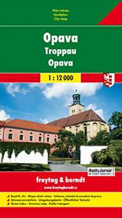 Opava plán města 1:12^000 : rejstřík ulic, mapa okolí města, schéma MHD, turistické informace