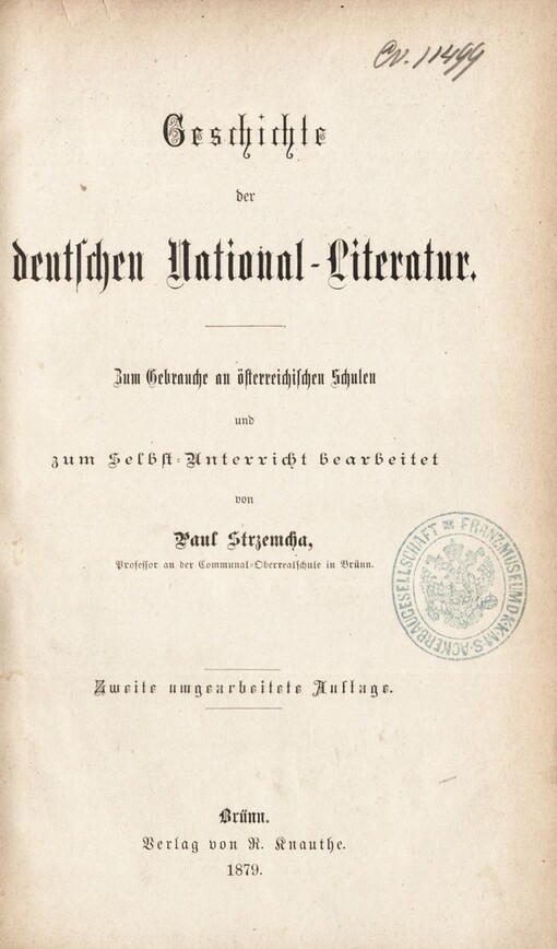 Geschichte der deutschen National-Literatur