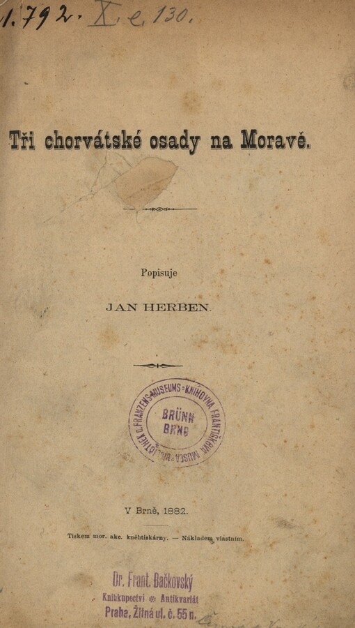 Tři chorvátské osady na Moravě