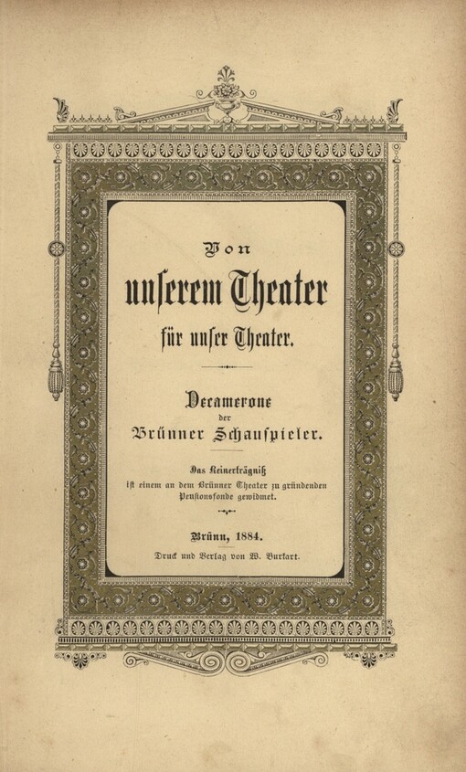 Von unserem Theater für unser Theater: Decamerone der Brünner Schauspieler