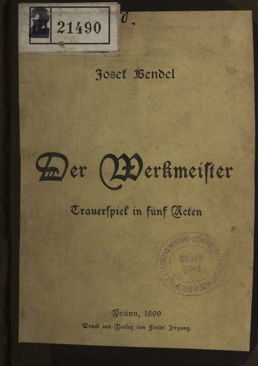 Der Werkmeister :Trauerspiel in fünf Acten