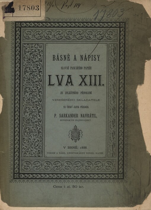 Básně a nápisy slavně panujícího papeže Lva XIII