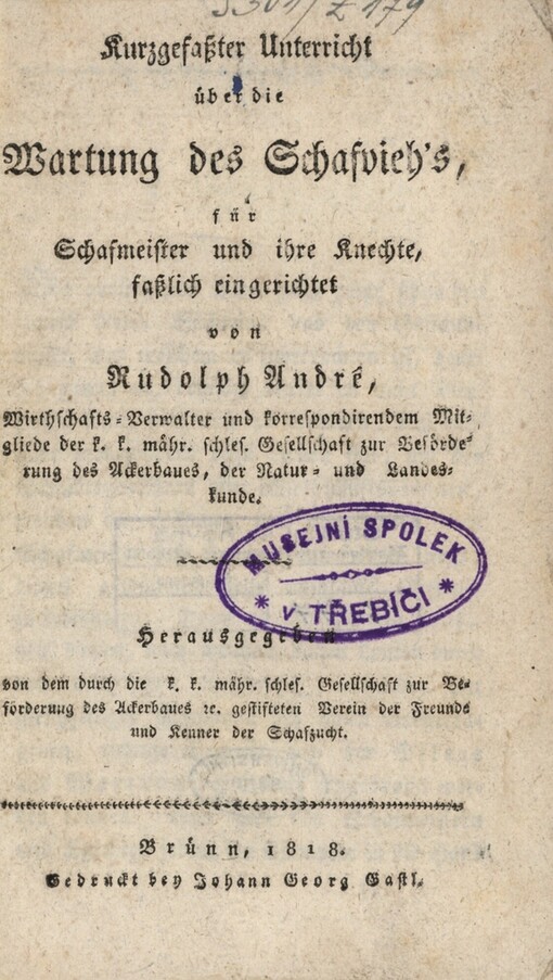 Kurzgefaßter Unterricht über die Wartung des Schafvieh's, für Schafmeister und ihre Knechte