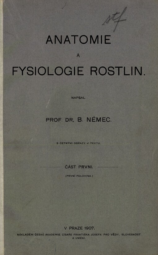 Anatomie a fysiologie rostlin.Část 1