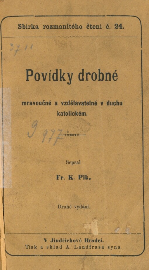 Povídky drobné mravoučné a vzdělavatelné v duchu katolickém