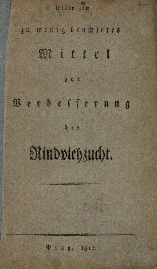 Uiber ein zu wenig beachtetes Mittel zur Verbesserung der Rindviehzucht