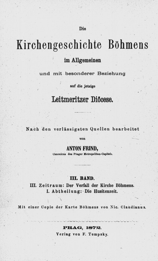 Die Kirchengeschichte Böhmens in der Husitenzeit