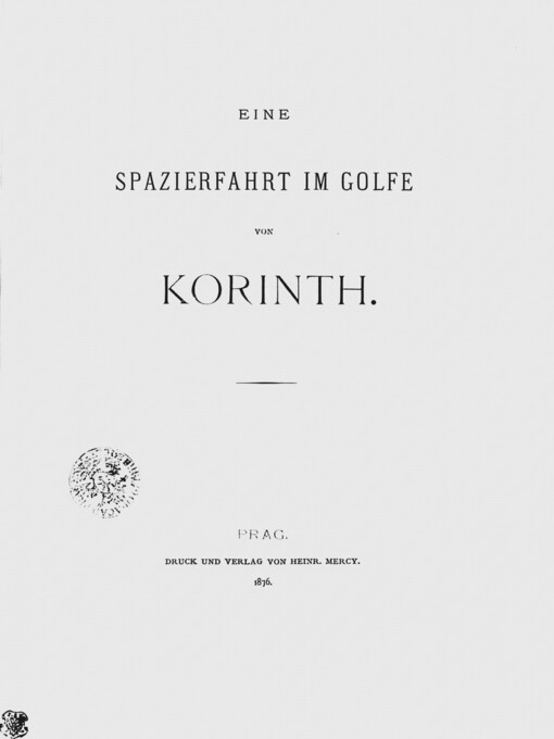 Eine Spazierfahrt im Golfe von Korinth
