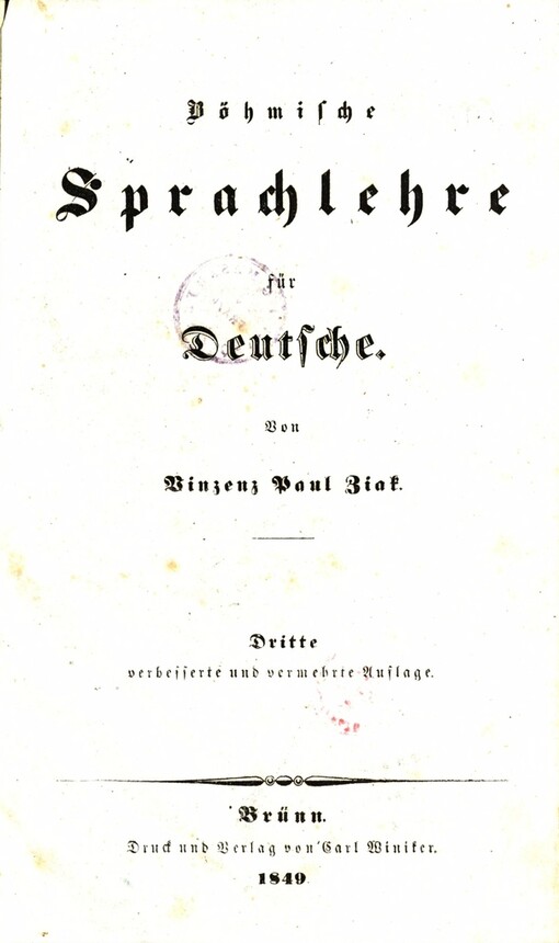 Böhmische Sprachlehre für Deutsche