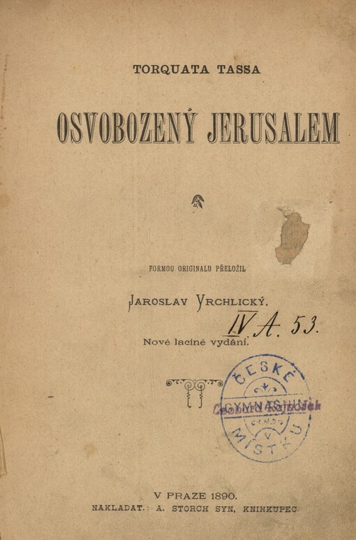 Torquata Tassa Osvobozený Jerusalem