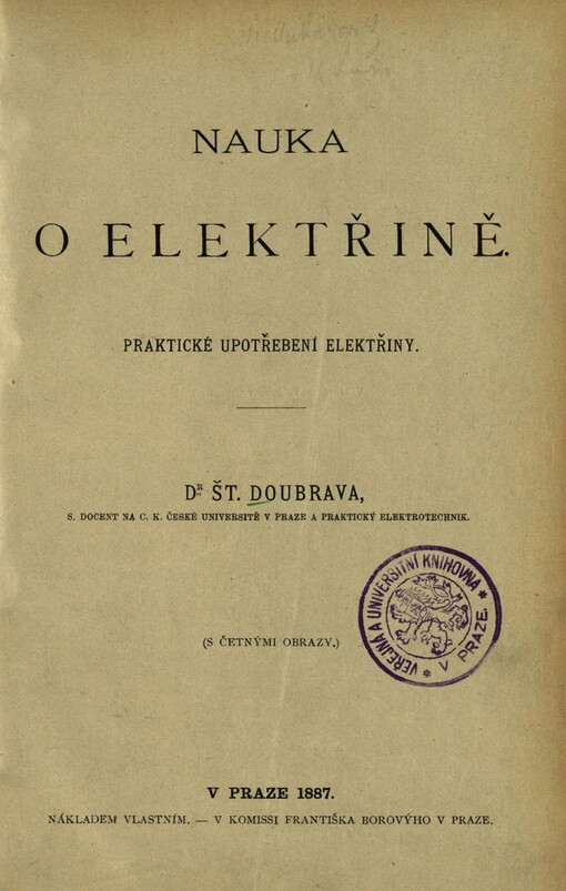 Nauka o elektřině :praktické upotřebení elektřiny