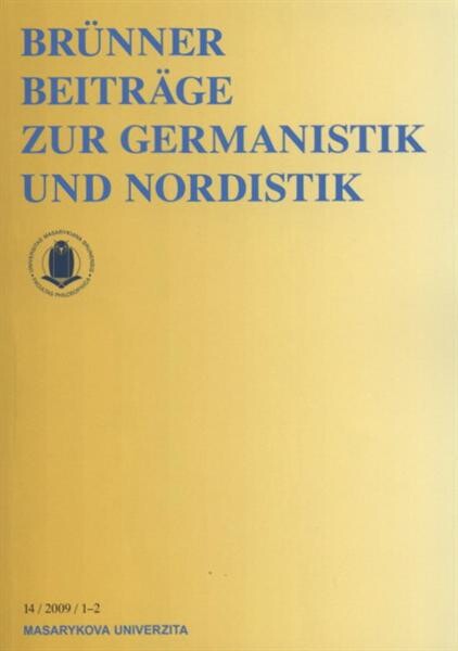Brünner Beiträge zur Germanistik und Nordistik