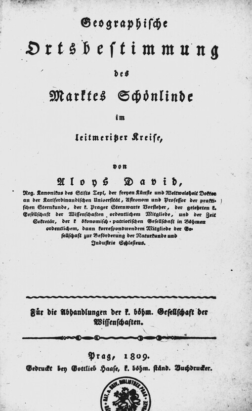 Geographische Ortsbestimmung des Marktes Schönlinde in leitmeritzer Kreise