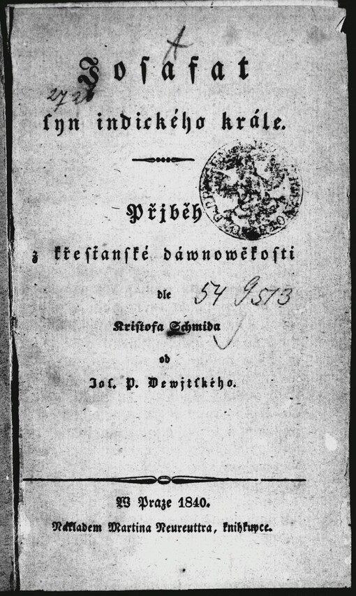 Josafat syn Indického krále: přjběh z křesťanské dáwnowěkosti