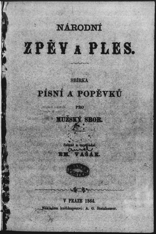 Národní zpěv a plessbírka písní a popěvků pro mužský sbor